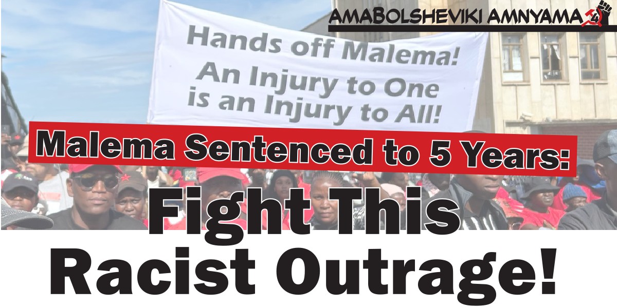 Malema Sentenced to 5 Years: Fight This Racist Outrage!