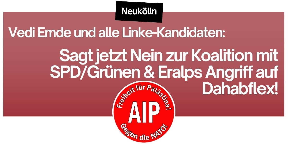 Sagt jetzt Nein zur Koalition mit SPD/Grünen & Eralps Angriff auf Dahabflex!