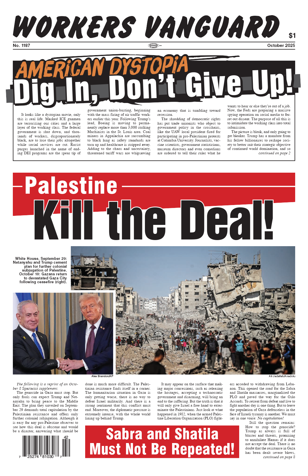 Workers Vanguard No. 1187 | 15 October 2025